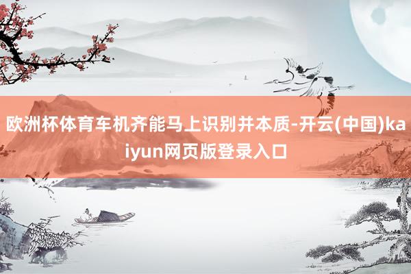 欧洲杯体育车机齐能马上识别并本质-开云(中国)kaiyun网页版登录入口